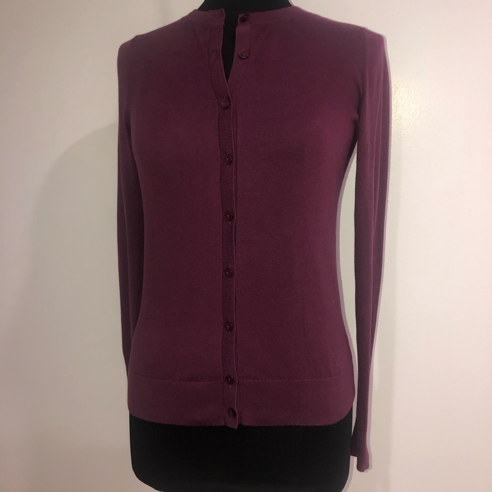 Deep Purple Cardigan - Anne Taylor Loft
